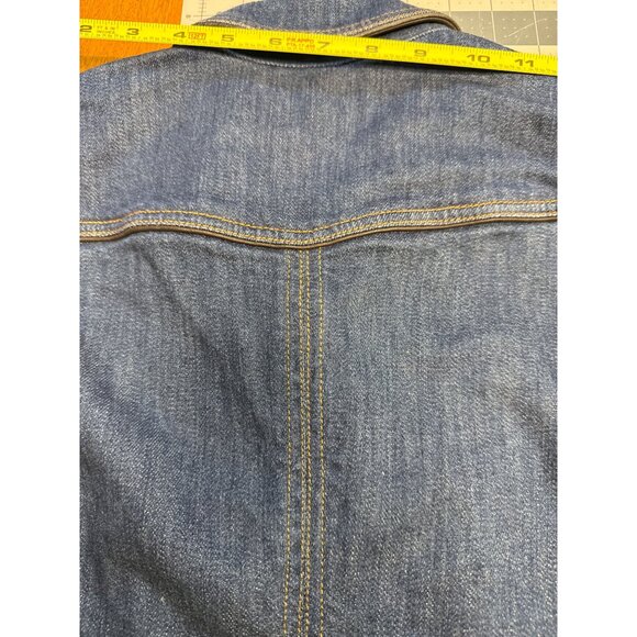 Theory Womens Denim Blazer Jacket Patty L Louisiana Style Size S Blue Button Fro - Picture 16 of 16
